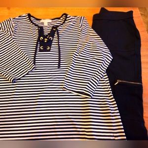 Michael Kors top/Susan Graver pants bundle set